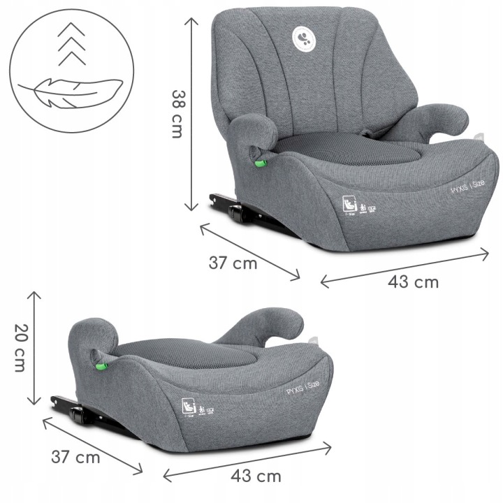 Lorelli бустер зі спинкою i-Size 125-150 см ISOFIX 2 в 1 підвищення — фото 12