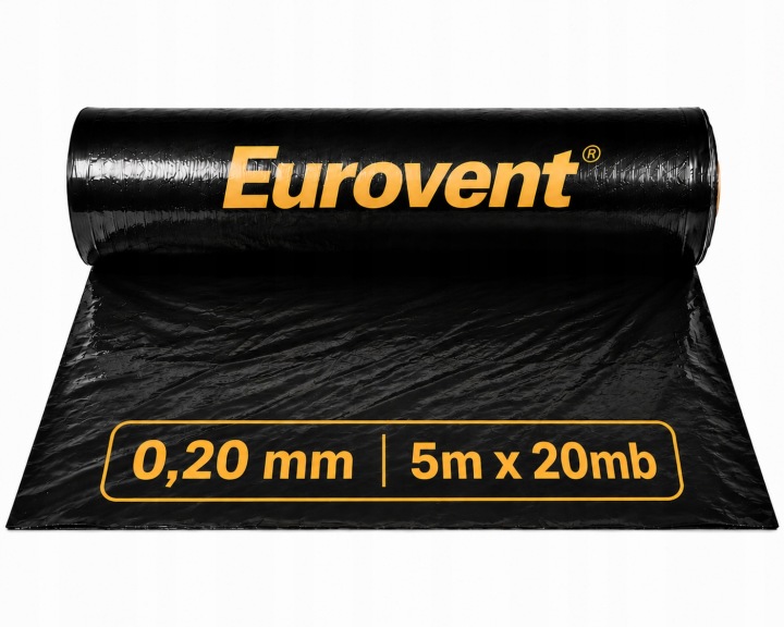 Fólie Stavební 0,2 Černá Silná Izolační Ochranná Atest 0,20 mm 5x20 m