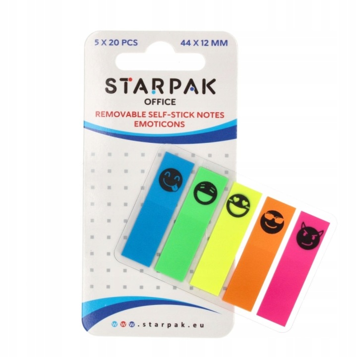 Закладка індексна 44x12/20k 5 кольорів Смайлик STARPAK 472874 — фото 3