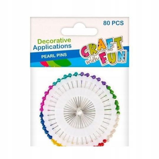Шпильки 22 мм з Перлами Craft with Fun 404581 Чорні і Білі — фото 2