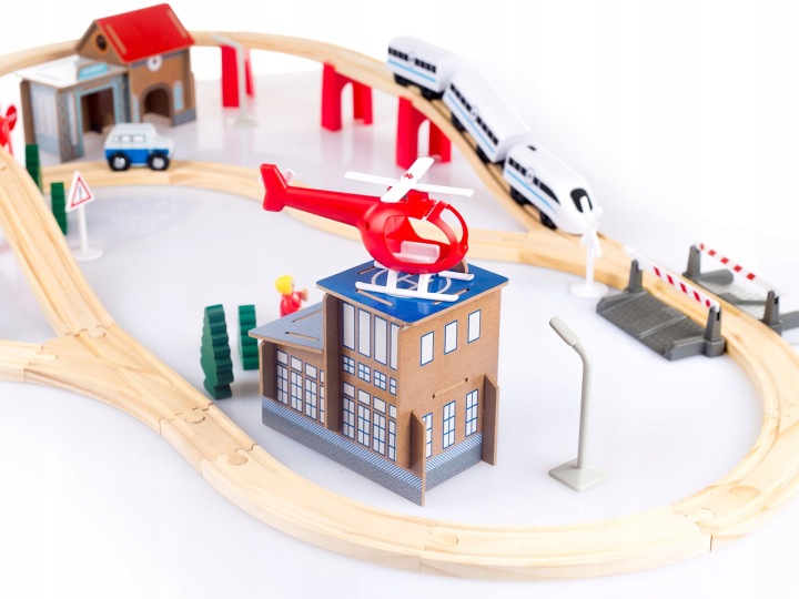 KINDERPLAY залізниця дерев'яна трек вагони потяг на батарейки — фото 2