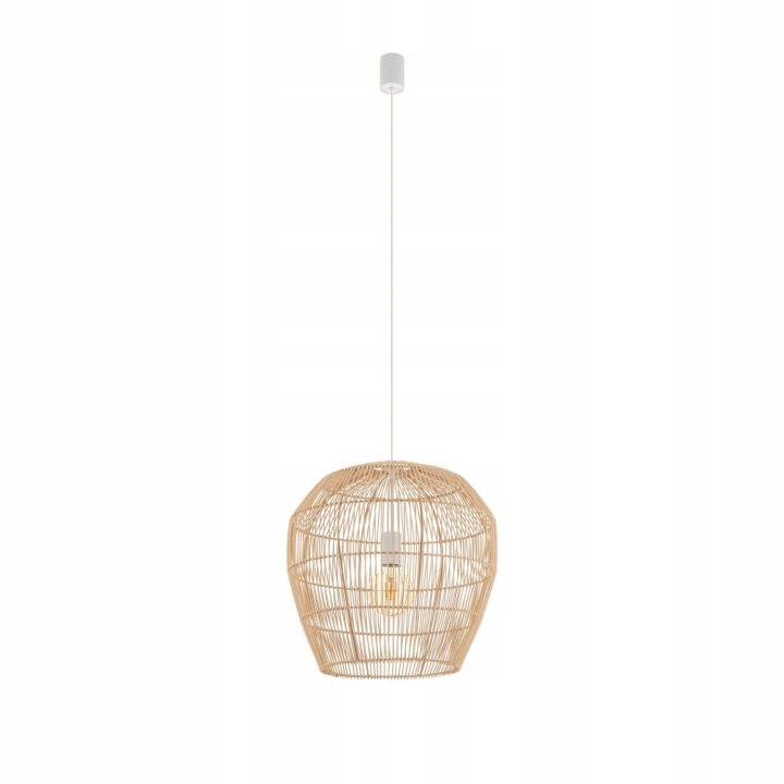 Závěsná lampa béžová Haiti nad jídelní stůl Nowodvorski