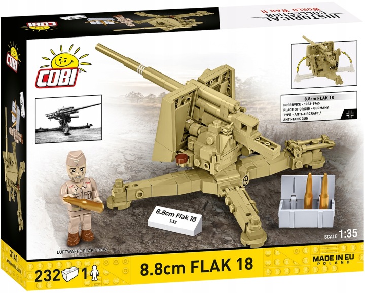 Конструктор COBI 3141 Гармата зенітна 8.8 см Flak 18 (DAK) 232 ел. — фото 8