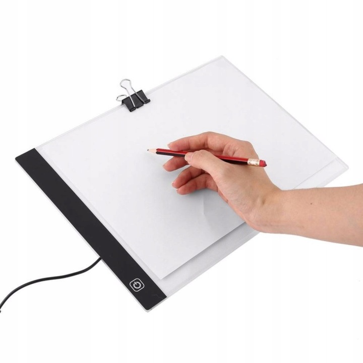 Tablet Graficzny Tablica do Rysowania LED Дошка Для малювання A4 USB + Олівці — фото 5