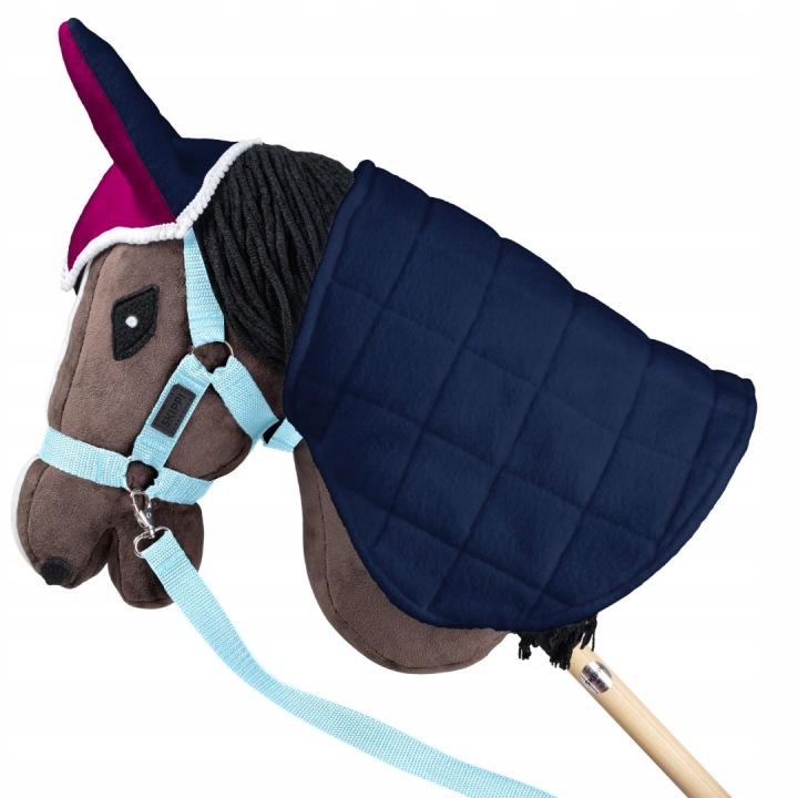 Недоуздок для Hobby Horse поводи + хутра блакитний — фото 4
