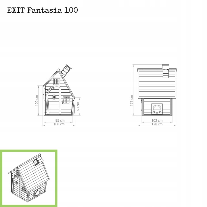Будиночок дерев'яний для дітей Fantasia 100 Exit — фото 2