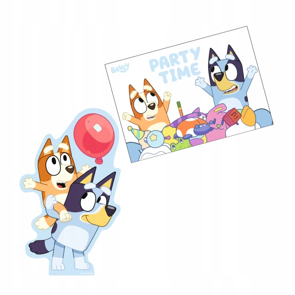 Запрошення з конвертами Bluey за ліцензією, 8 шт.