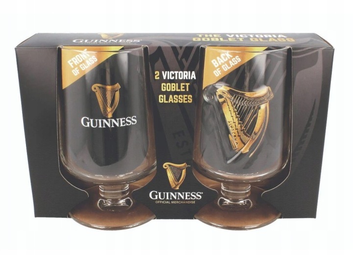 Guinness sklenice pokal half pint Victoria Goblet 2 kusy Gift Box A10