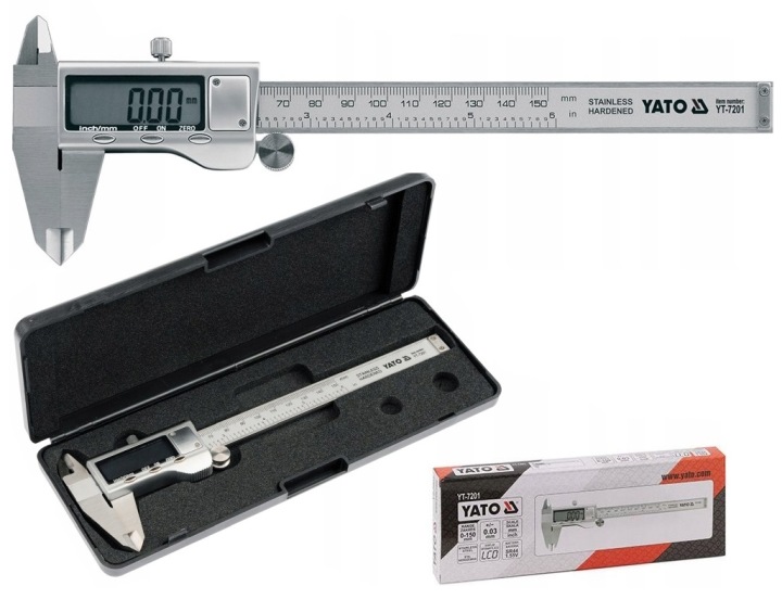 Yato Digitální Elektronické Posuvné Měřítko LCD 150 YT-7201