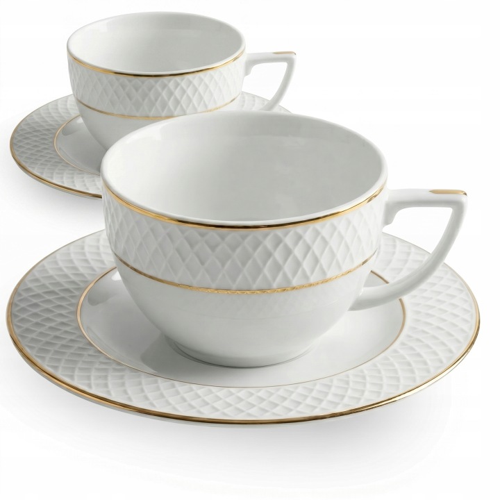 Porcelánová šálek s podšálkem na kávu Premium jako dárek 240 ml Wilmax