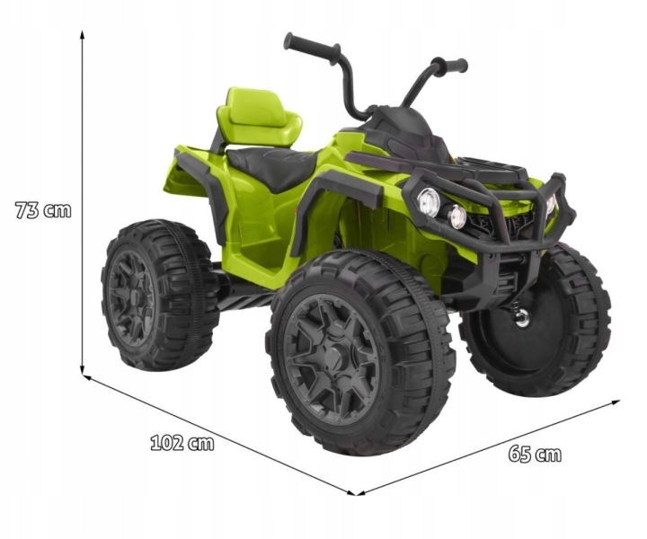 Quad ATV на акумуляторі для дітей Зелений Колеса EVA Радіо MP3 LED Вільний — фото 2