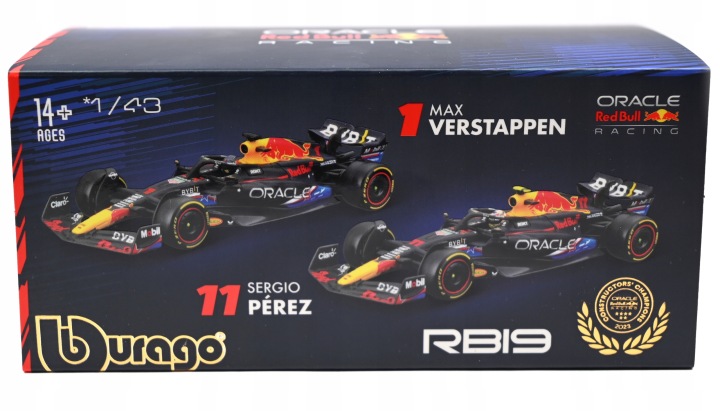 Race - oracle red bull racing rb19, bburago — фото 9