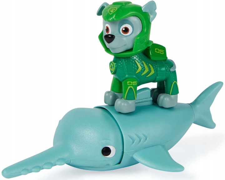 ZESTAW PSI PATROL AQUA PUPS FIGURKA ROCKY + PIŁA Marka Spin Master