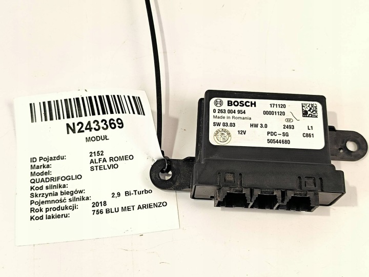 module 0263004954 ALFA ROMEO STELVIO QUADRIFOGLIO