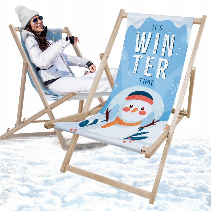 Lehátko s potiskem I'ts Winter Time Dárek Pro Lyžaře K Odpočinku