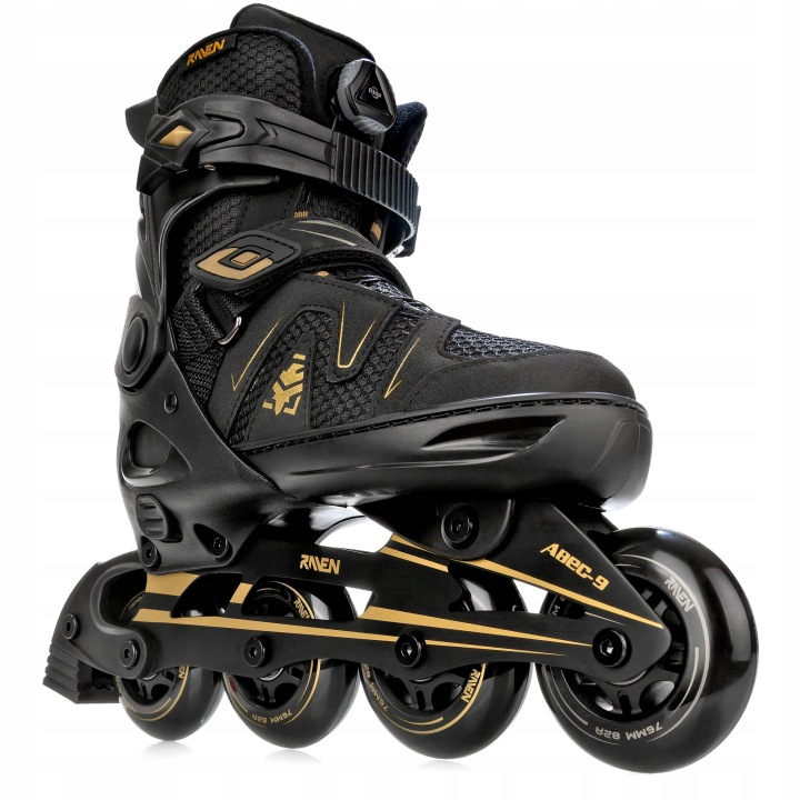 Ролики Ковзани фігурні Регульовані 2 в 1 RAVEN Pulse PRO Золотий FitGo 43-46 — фото 5