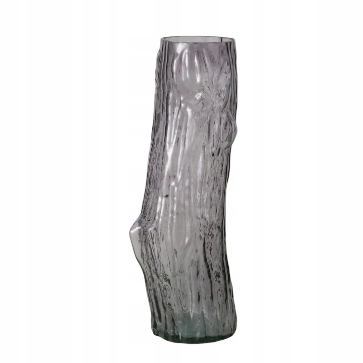 Skleněná Šedá Dekorativní Váza Ve Tvaru Větvičky Alberto 16 X 46,5 CM
