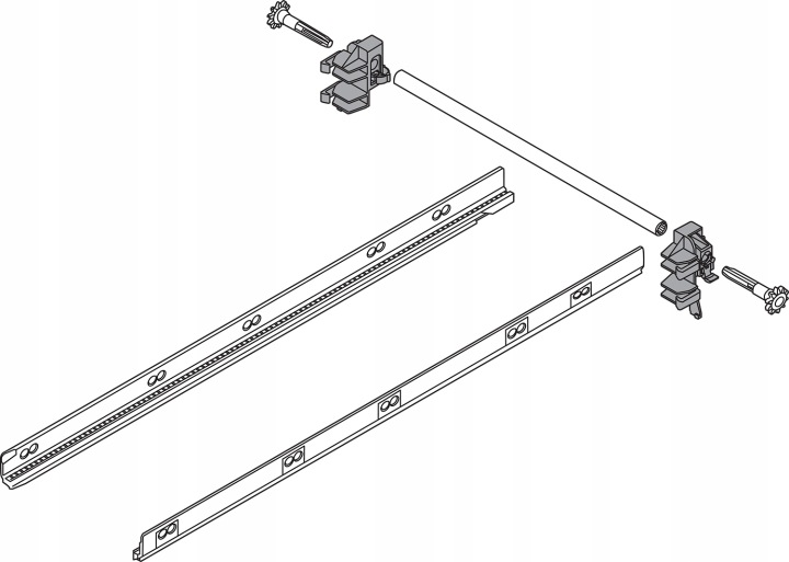Blum ZST.450BA boční stabilizace Tandembox šedá