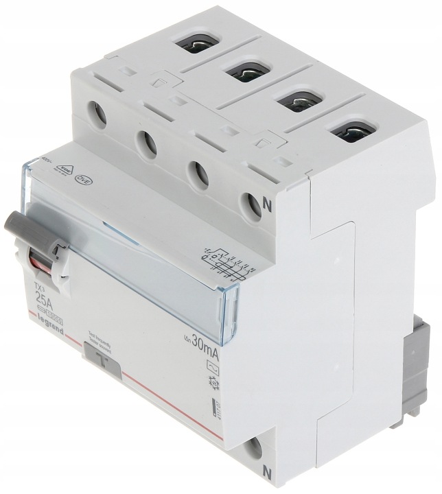 Diferenciální Proudový Spínač LE-411707 Třífázový, Typ Ac 30 mA 25 A Legrand