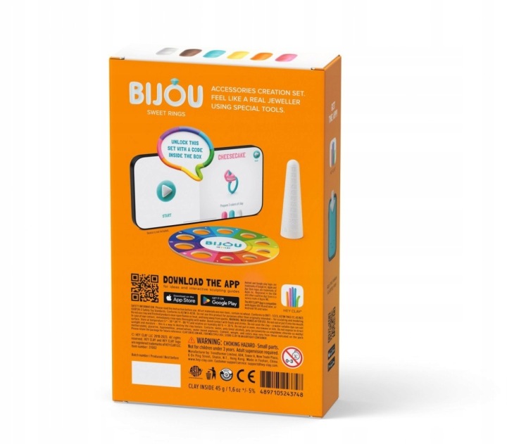 HEY CLAY маса для ліплення тісто для ліплення BIJOU милі каблучки солодощі * — фото 14