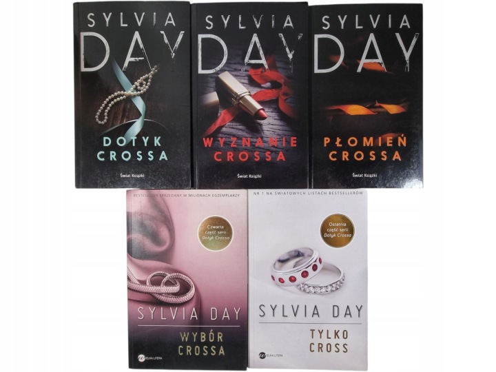Zdjęcie egzemplarza: Dotyk Crossa Tomy 1-5 / Rozpalona / Sylvia Day zestaw książek