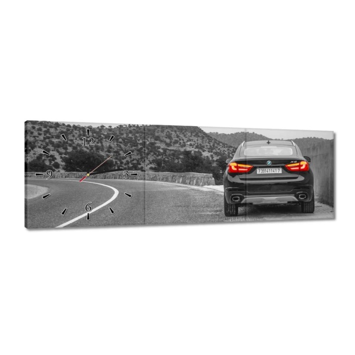 Hodiny 90x30 Bmw černé X6