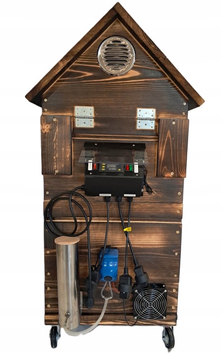 Elektrická udírna, dřevěná zahradní udírna, generátor kouře