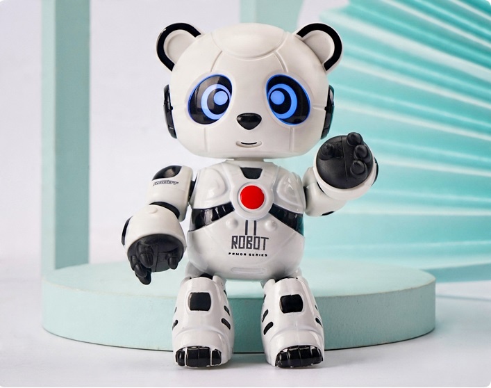 INTERACTIVE PANDA ROBOT SAYS REPEATS GAME GLOWS TOY FOR KIDS Product depth 8 cm