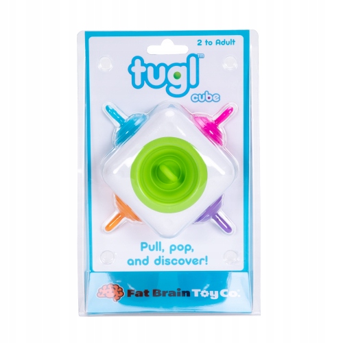 Кольорова Сенсорний кубик для Немовлят Бульбашки Колір Звук Tugl Fat Brain Toys — фото 7