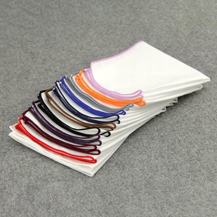 Pocket Square Для чоловіків Бавовна Wedding Pocket Рушник Хустинка Adult Червоний — фото 5