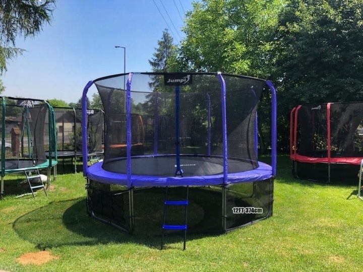 Батут садовий 312 см/10FT Синя Maxy Comfort З Внутр.? Сітка? — фото 5