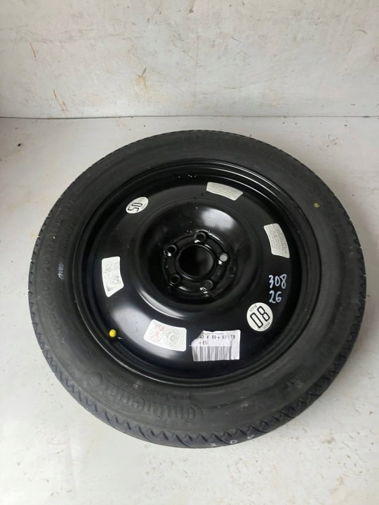 CUSCINETTO TENDICINGHIA ruota di scorta PEUGEOT 308 T9 CONTINENTAL 135 80 R17 ET32
