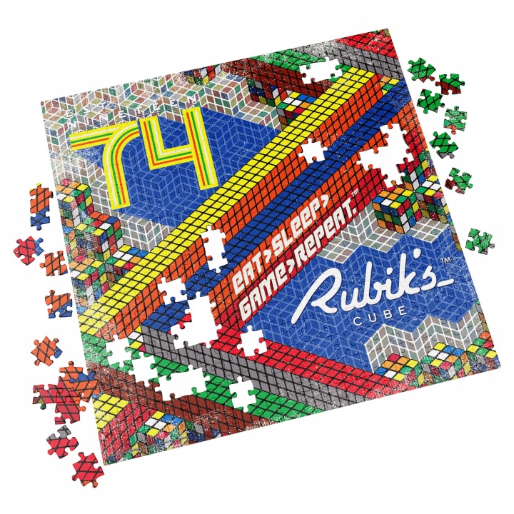 PUZZLE RUBIK'S CUBE 50-LECIE KOSTKI RUBIKA 300 ELEMENTÓW EAN (GTIN) 5904204249386