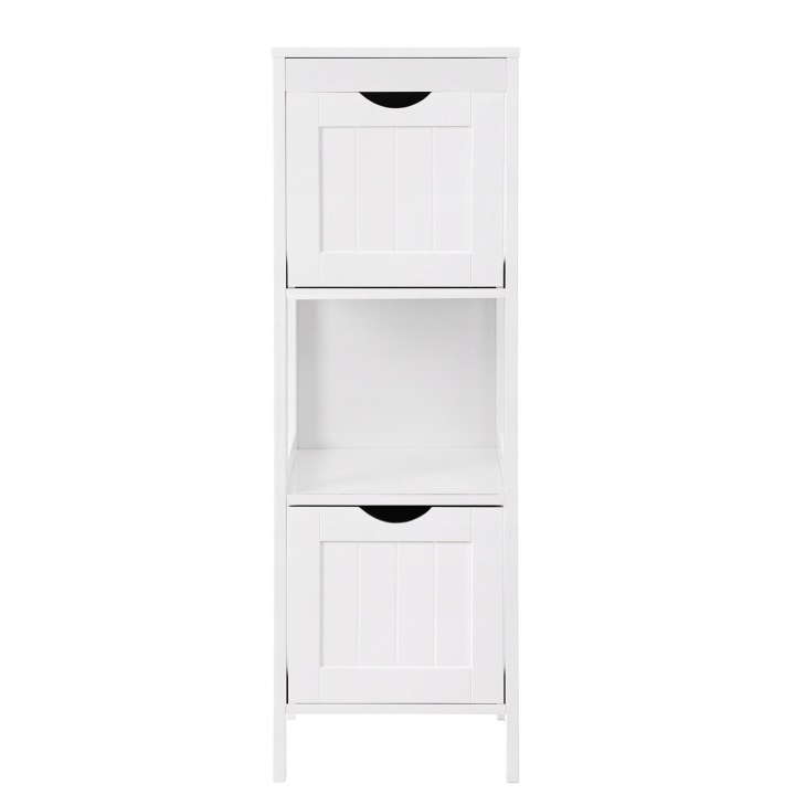 Koupelnová Skříňka Bílá Sloupek 2 Zásuvky Loft Songmics