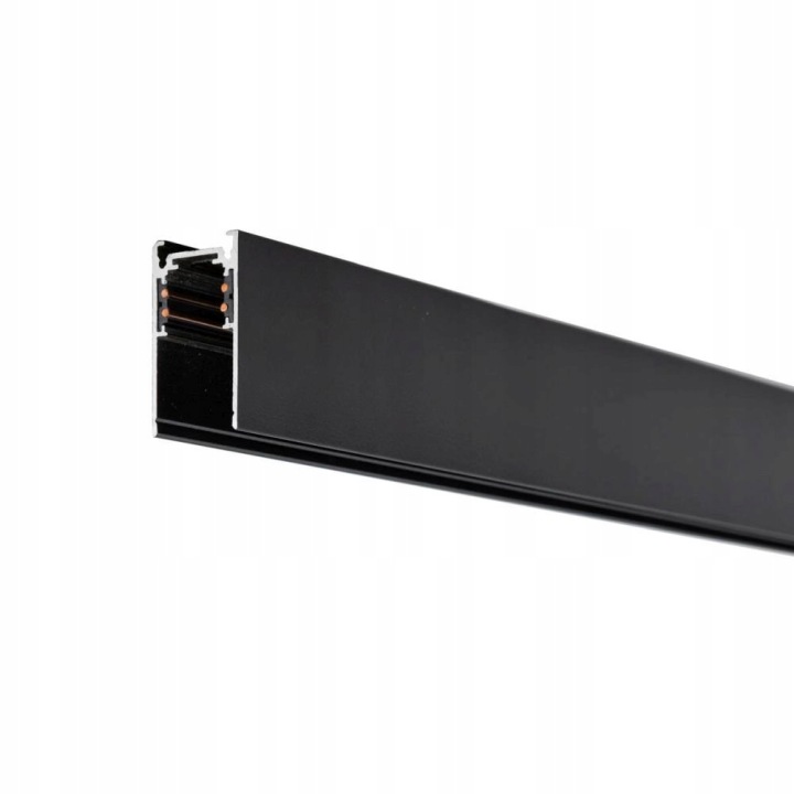 Nástěnný kabel Magnetic Track 2 m, černý, hliníkový, moderní