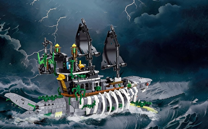 Модель конструкторський піратський корабель „GHOST SEA SHARK”1155 ел. складання набір — фото 11