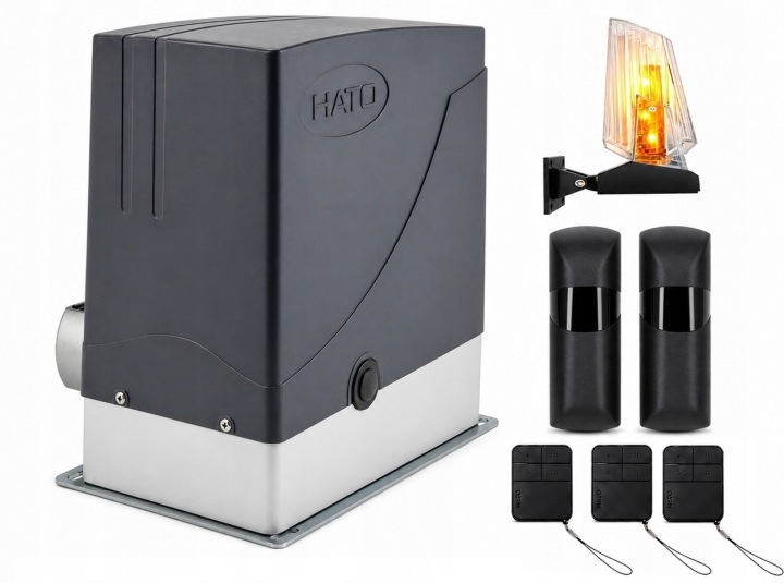 Pohon pro posuvnou bránu Hato DKC400Y 600KG 3x dálkové ovládání, lampa