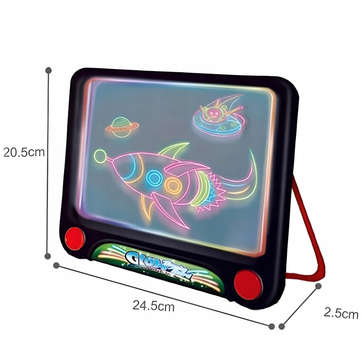Чарівна дошка 3D LED з підсвічуванням для малювання планшет для дітей +фломастери — фото 7