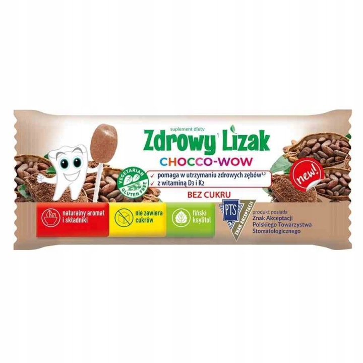 2 шт. STARPHARMA Zdrowy Lizak Ням-ням Какао Без Цукру Ксиліт Wit. C