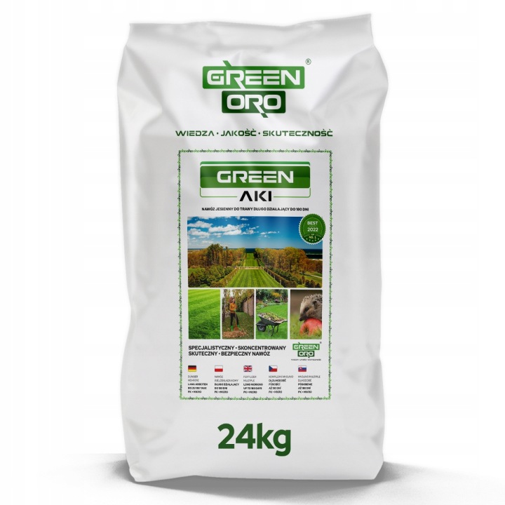Podzimní hnojivo na trávník Trávy hřišť a pampových trav Green Aki 24 kg