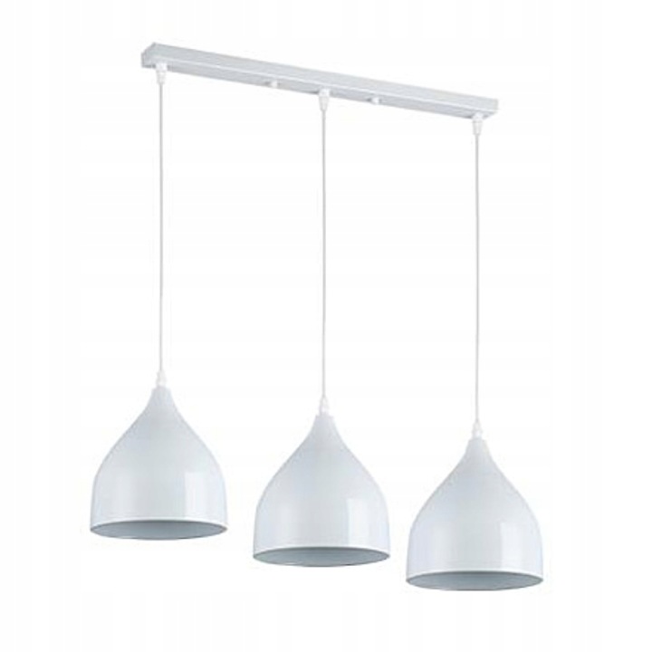 Závěsná Lampa Como X3 Bílá E27 Ocel 3X60W