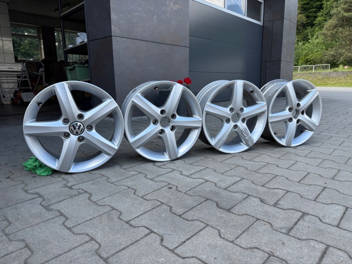 CERCHI RUOTE VW GOLF VI OEM 6.5" x 16" 5x112 ET 50 5K0071496 CADDY TOURAN KPLT