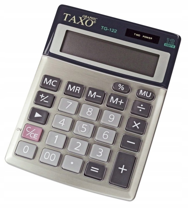 Калькулятор Taxo 12- позиційний TG-122 сріблястий — фото 3