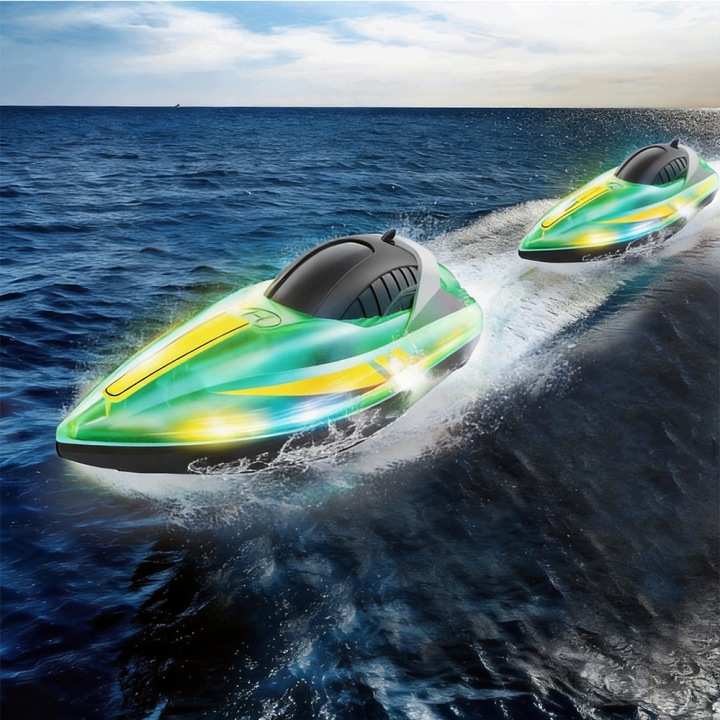 Дистанційно керована моторний човен RACING 15 км/год LED 2.4 ГГц RESET FUNCTION ABS — фото 2