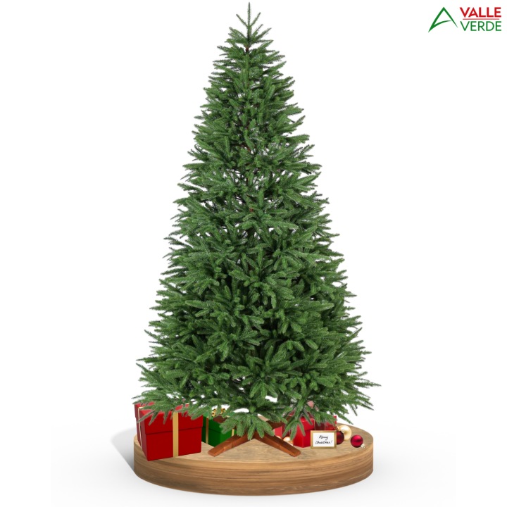 Umělý vánoční stromeček Jedle Kavkazská Premium jako živá hustá 220 cm 100% Pe