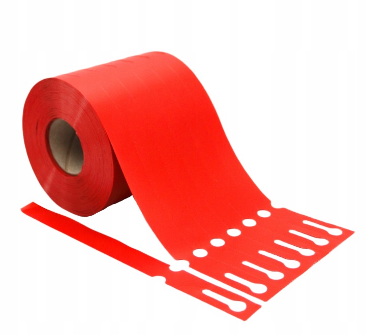Smyčkové zahradnické/sadové etikety Červené 254x17mm (17x254) 1000ks
