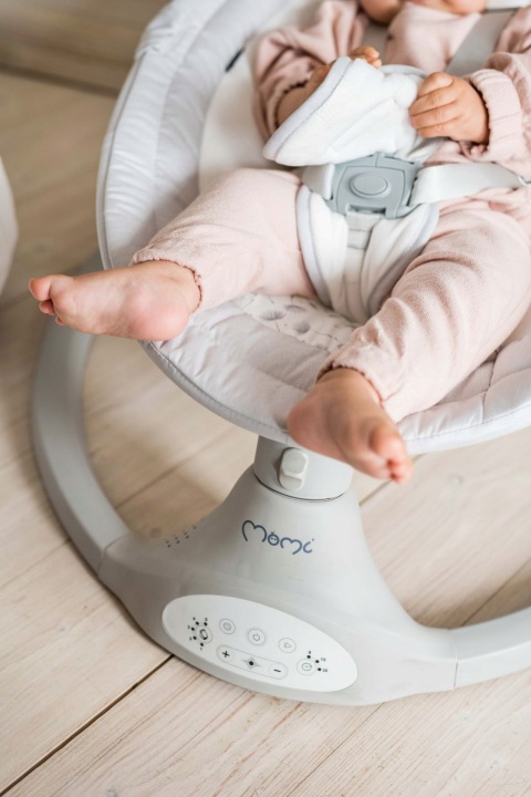 Гойдалка електрична MoMi KENANI світлий - шезлонг мелодії bluetooth пульт — фото 8