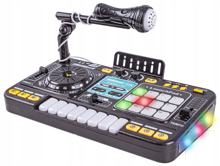 Грамофон для дітей контролер DJ LED 100 ефектів звукових мікрофон — фото 3