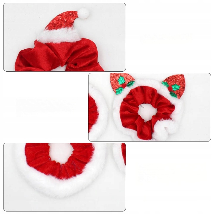 10 шт. м'які різдвяні резинки для волосся еластичні — фото 7