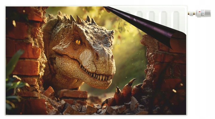 Maskovací podložka na radiátor Magnetická krytka na radiátor Dinosaurus